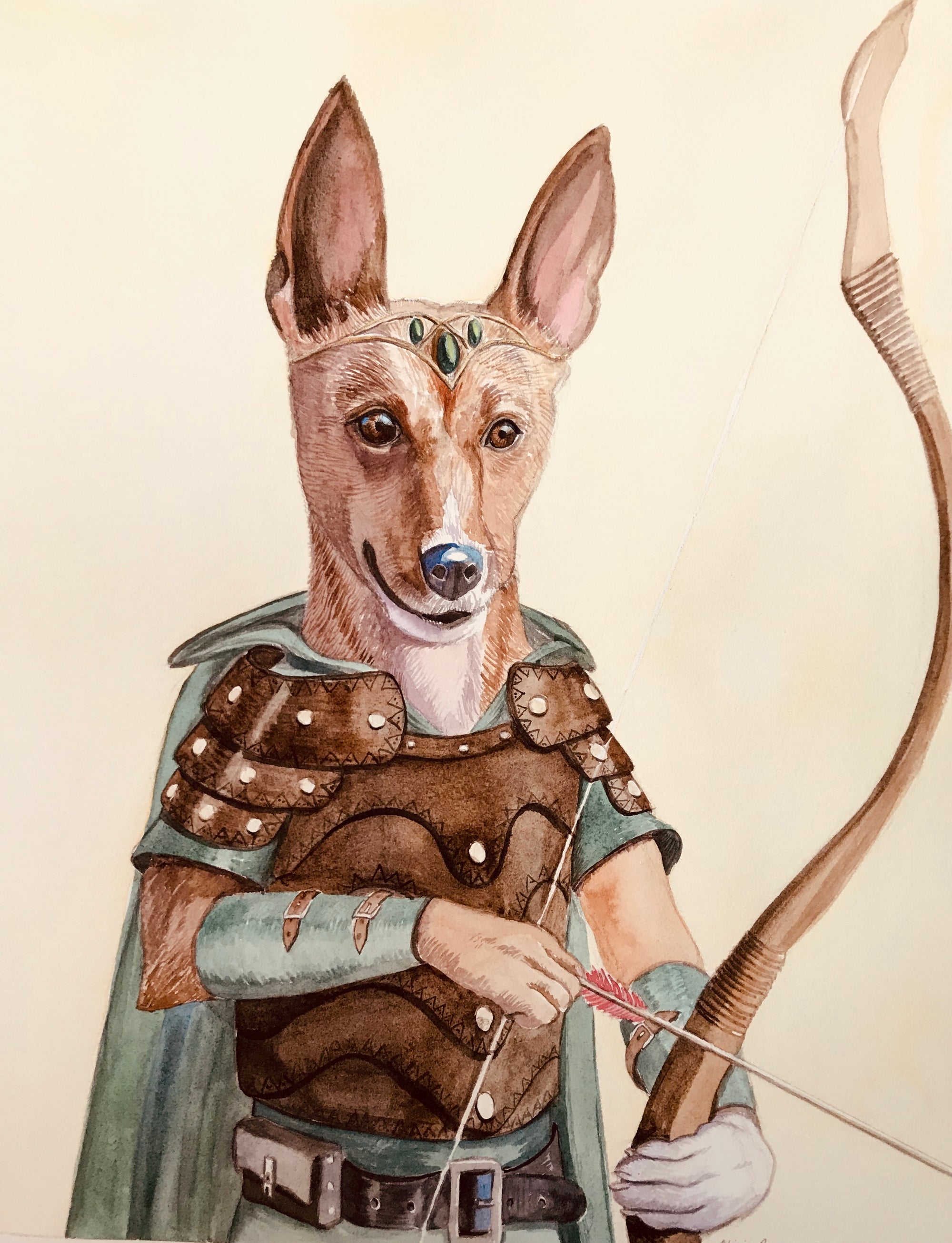 The Lord or Lady Portrait - Custom pet portrait from photo (with costume or theme)