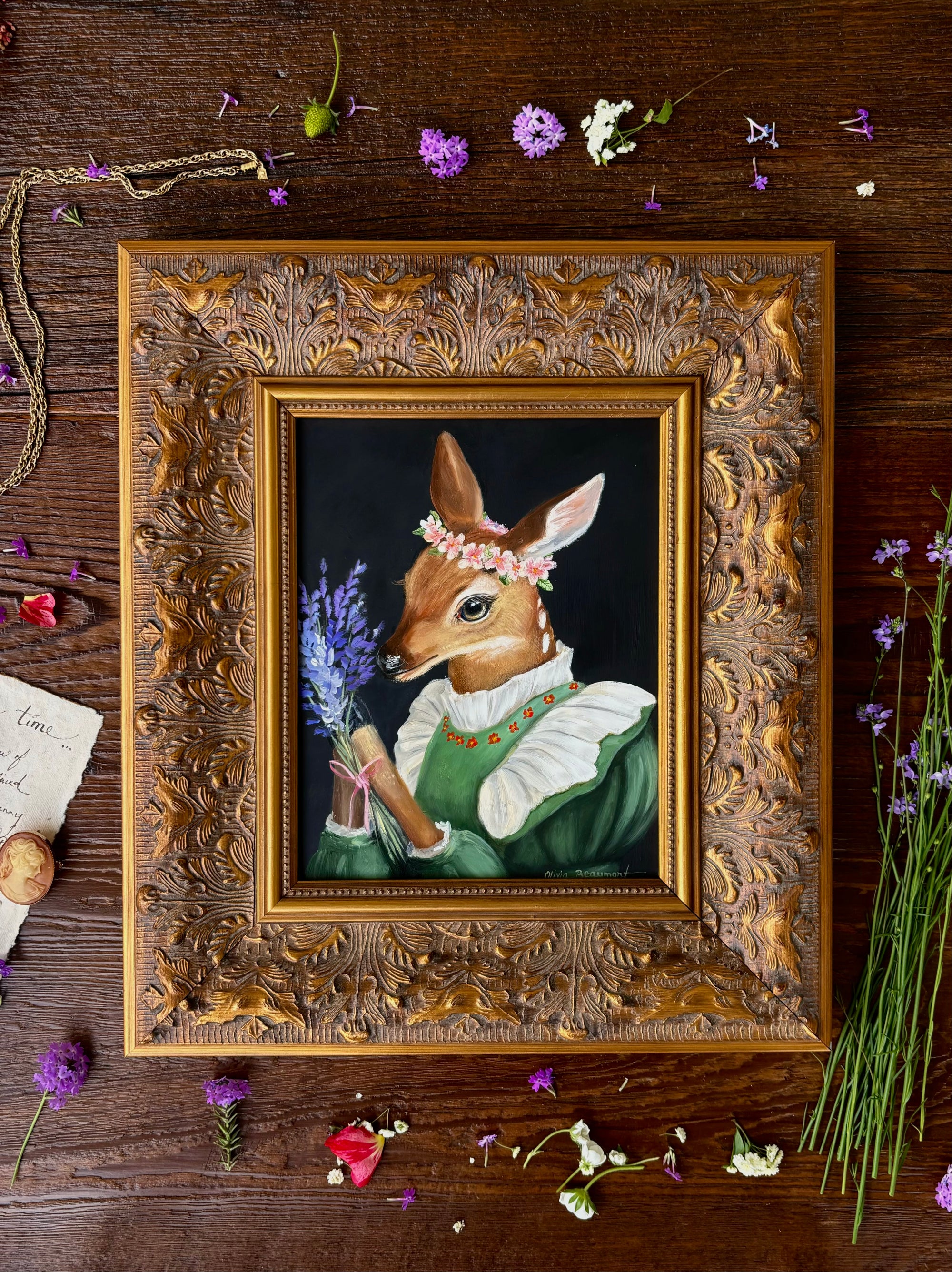 Deer Art - Fiona - original oil painting