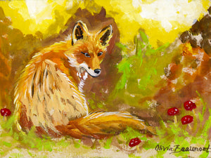 Amber Light - fox print