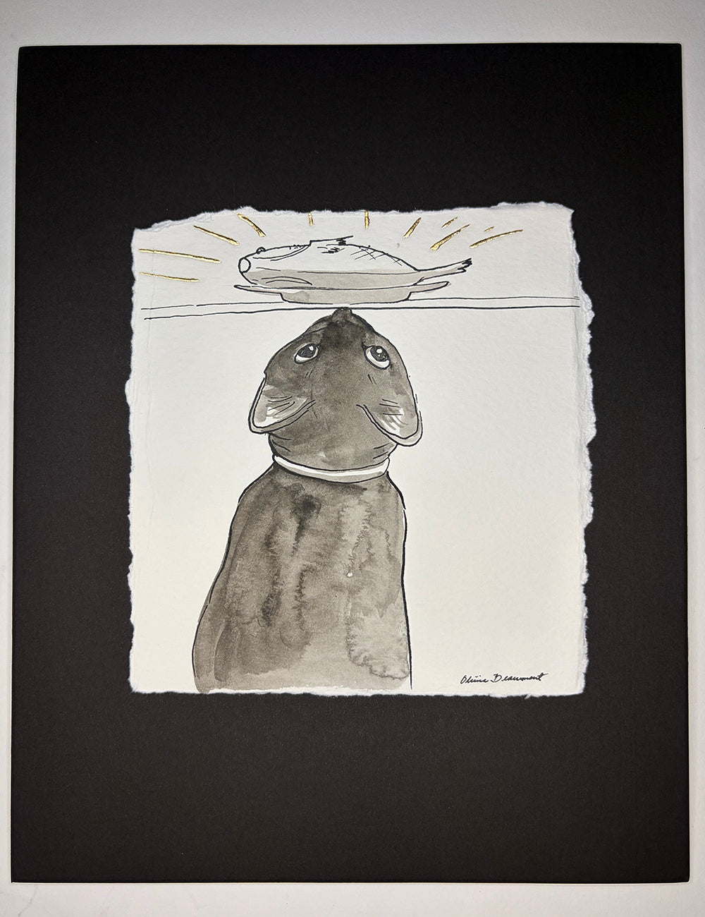 Continental Breakfast - original ink drawing
