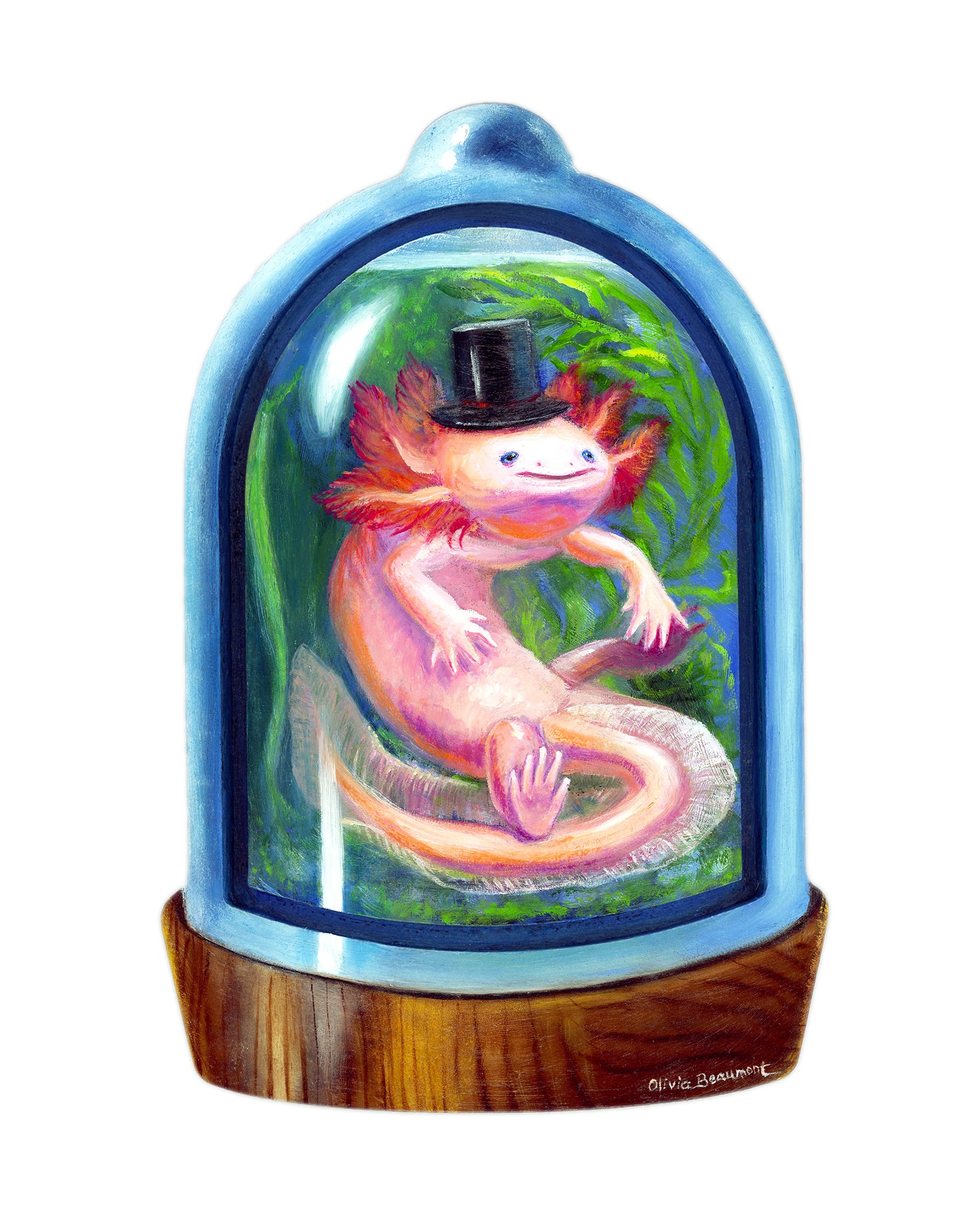 Axolotl Art Prints - Fred Fizzyplop