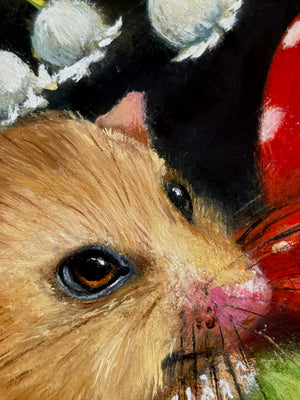 Mouse Art - Miss Marigold - original oil painting