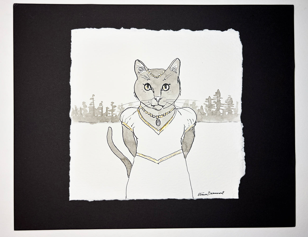 Lady Snaggletooth- original ink drawing