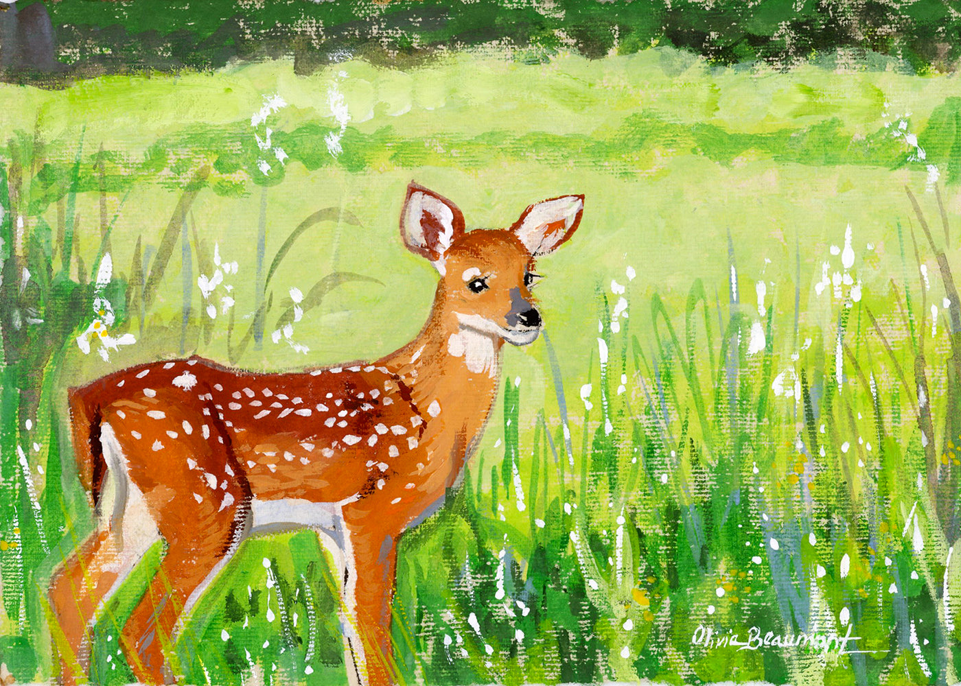 New Beginnings -deer print