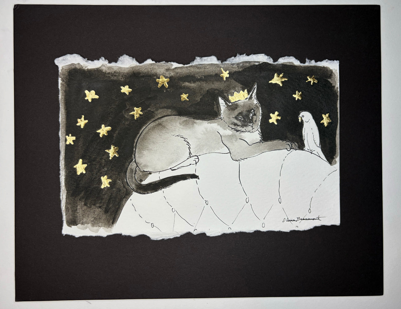 New Roommate - original ink drawing