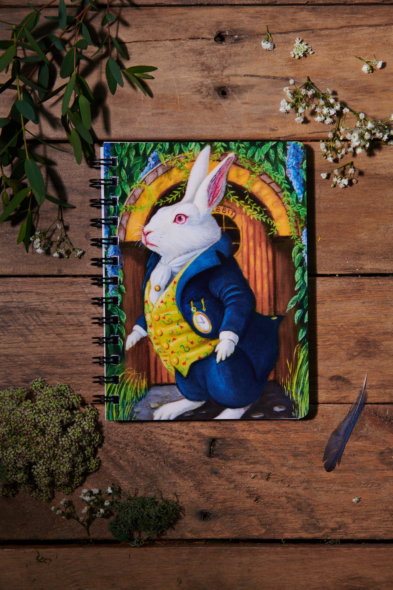 Spiral Bound Journal - The White Rabbit's Door