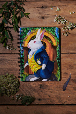 Spiral Bound Journal - The White Rabbit's Door