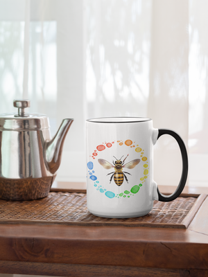 Artsy Inspirational Bee Mug 15 oz Ceramic Mug