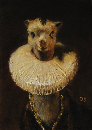Alpaca with Ruff - alpaca print