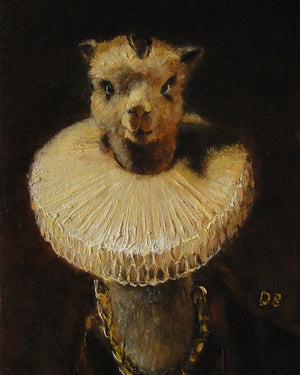 Alpaca with Ruff - alpaca print