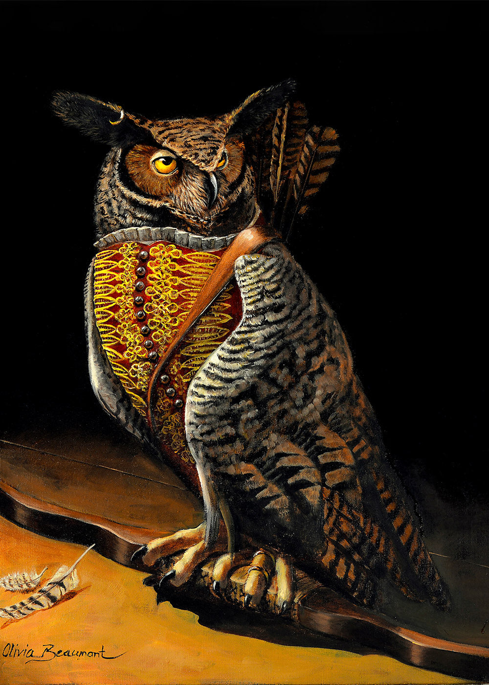 Arend at Rest - great horned owl prints
