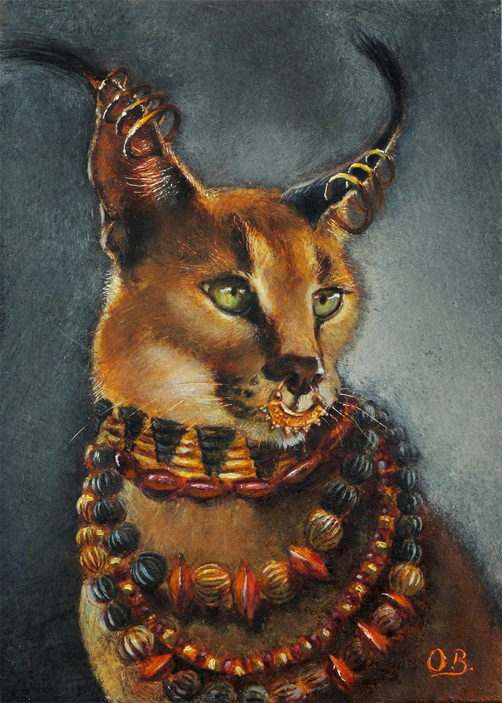信州まなぶ ポスター Caracal Artwork Bantu - African caracal prints - Olivia Beaumont Fine Art