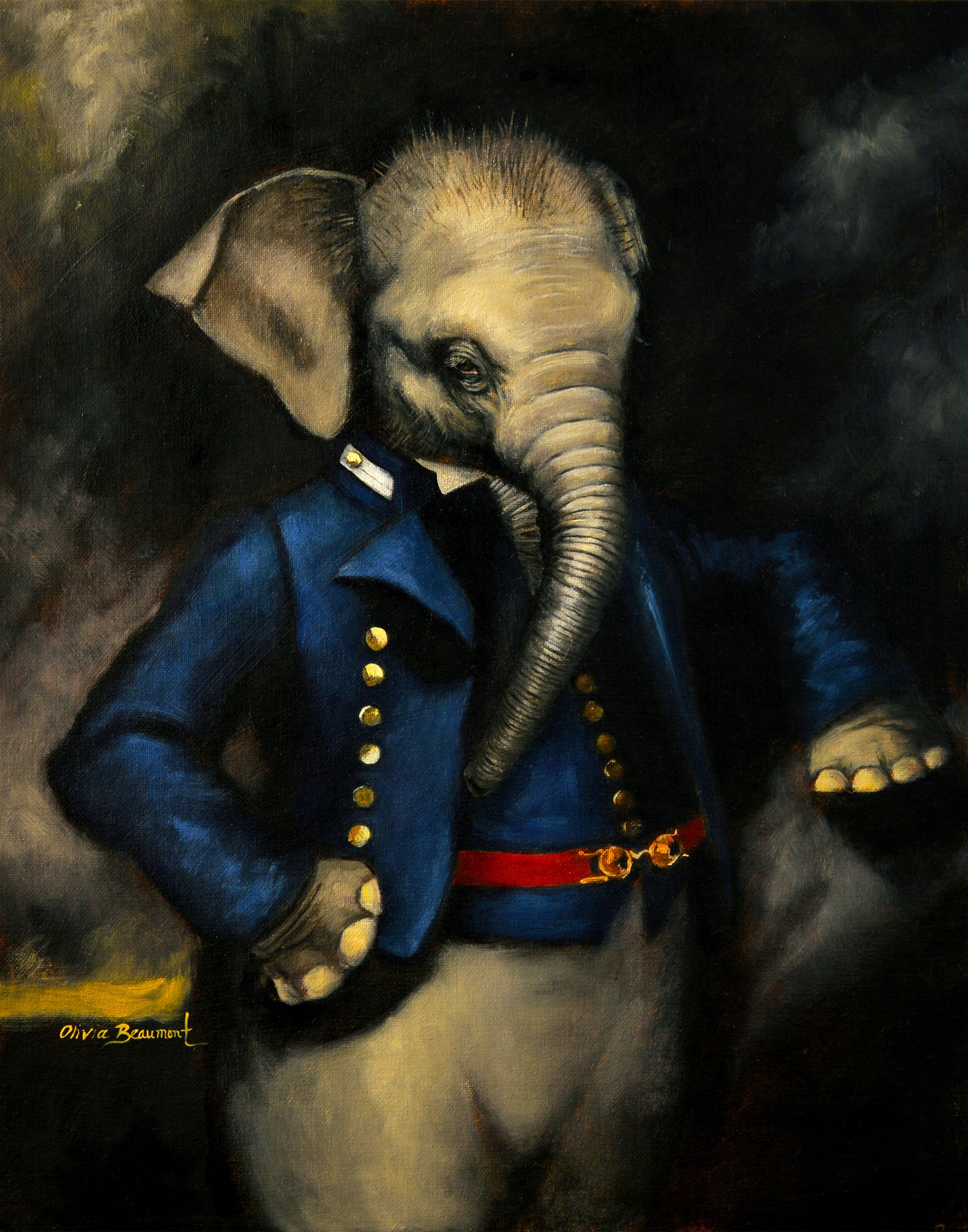 Basil - elephant print