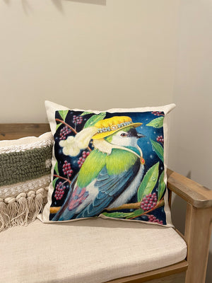 Swallow Bird Pillow Cover - Allalian Treesinger - Olivia Beaumont Fine Art