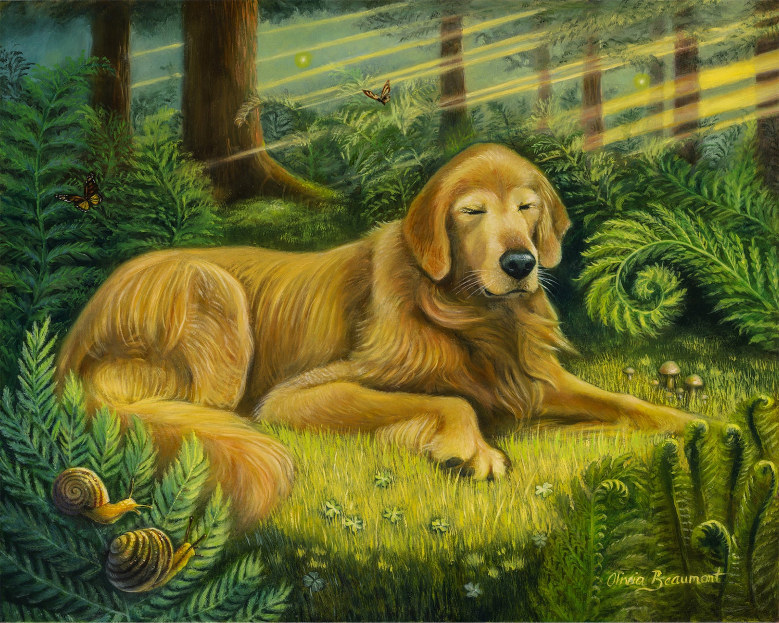 Kona in Sunshine - golden retriever prints