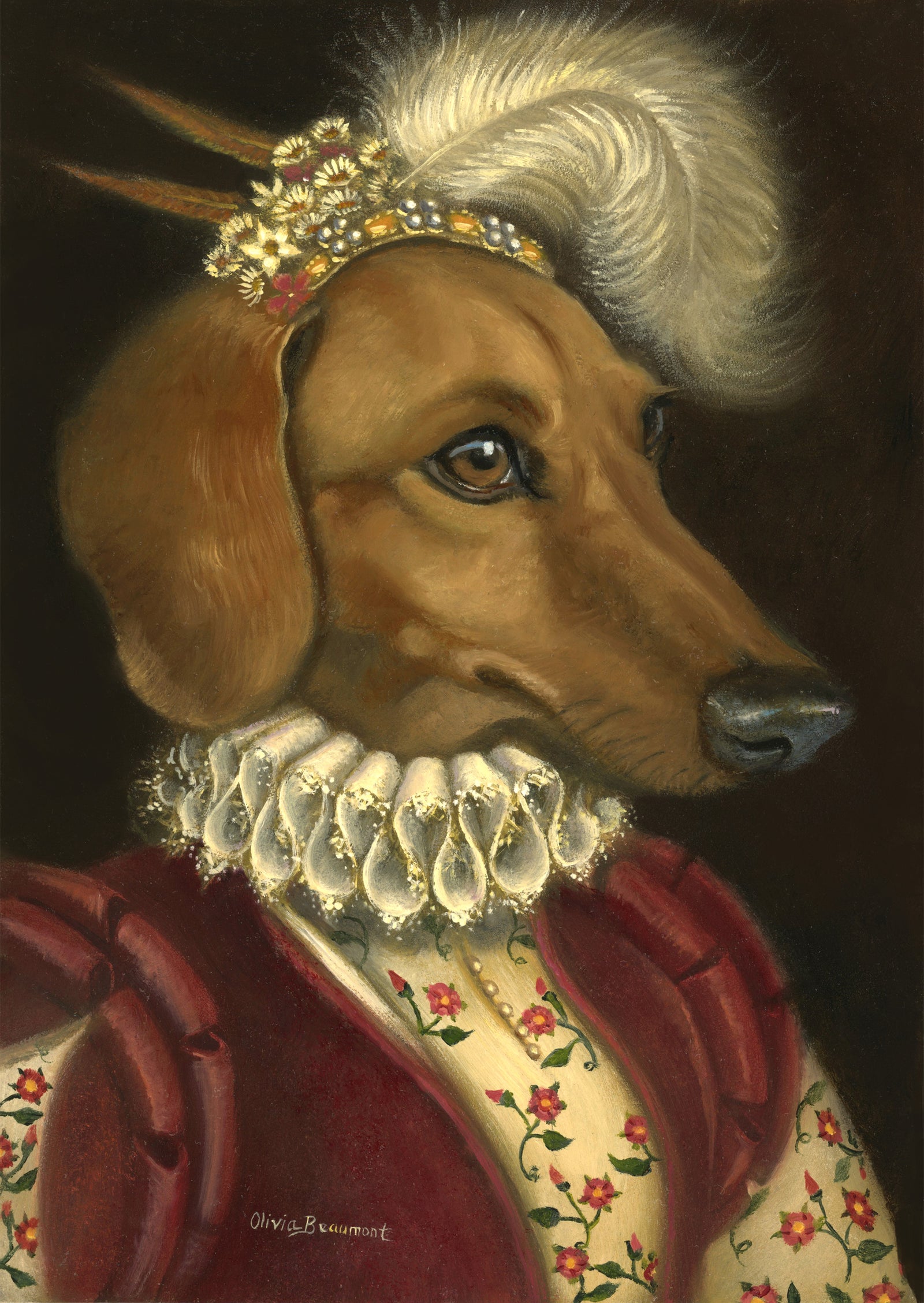 Lady Scarlet - dachschund prints