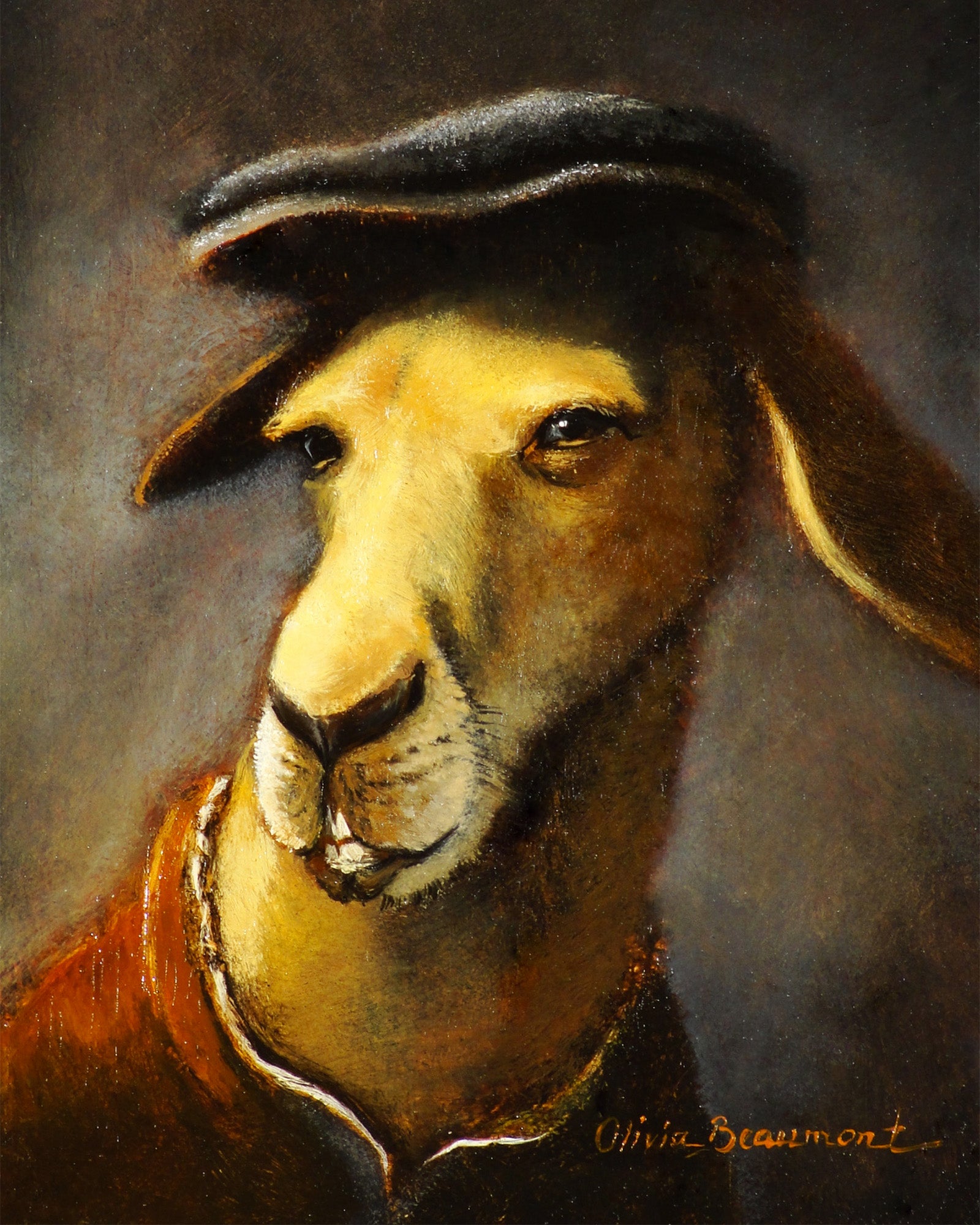 Laughing Youth - kangaroo print