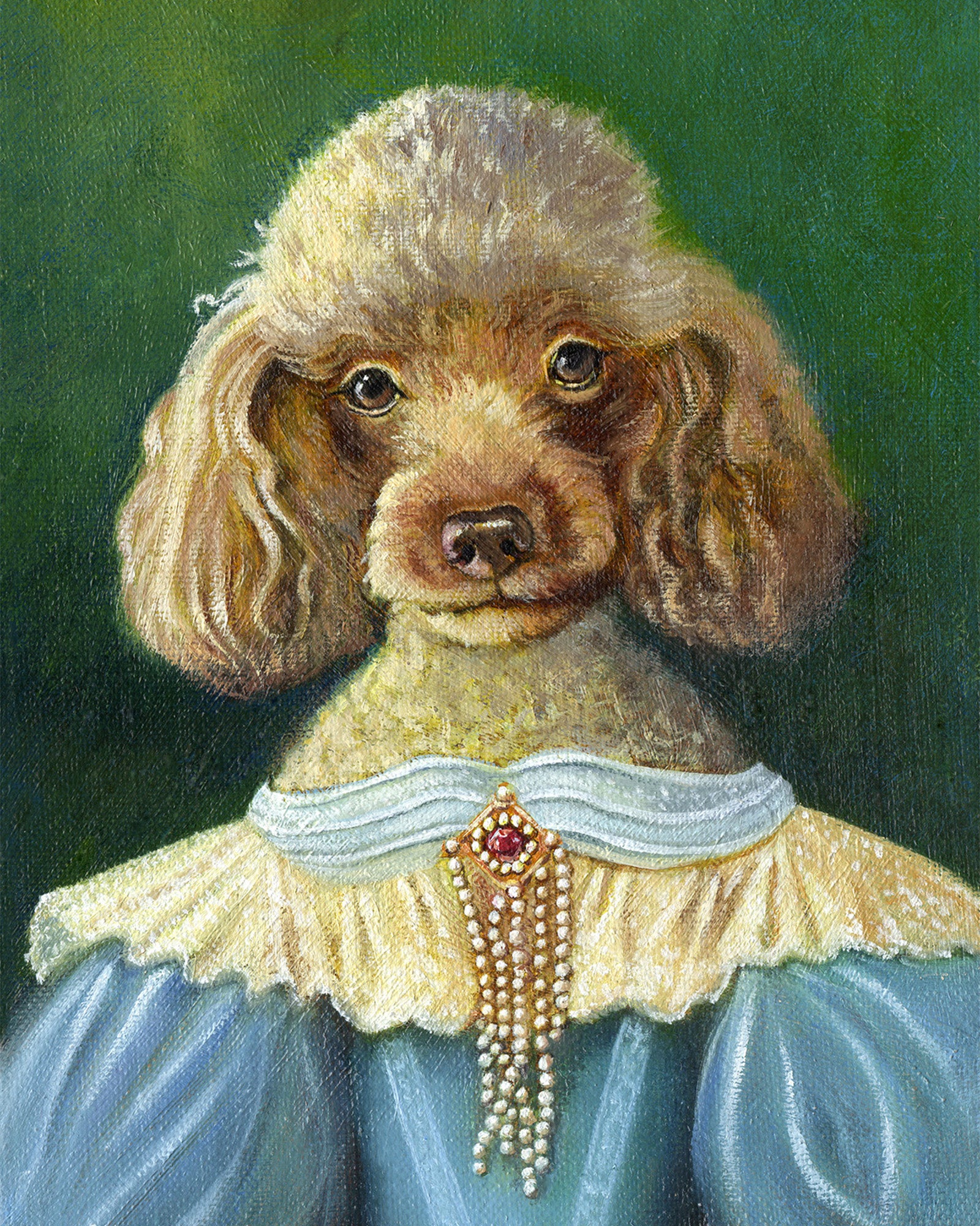 Miss Scarlet - poodle print
