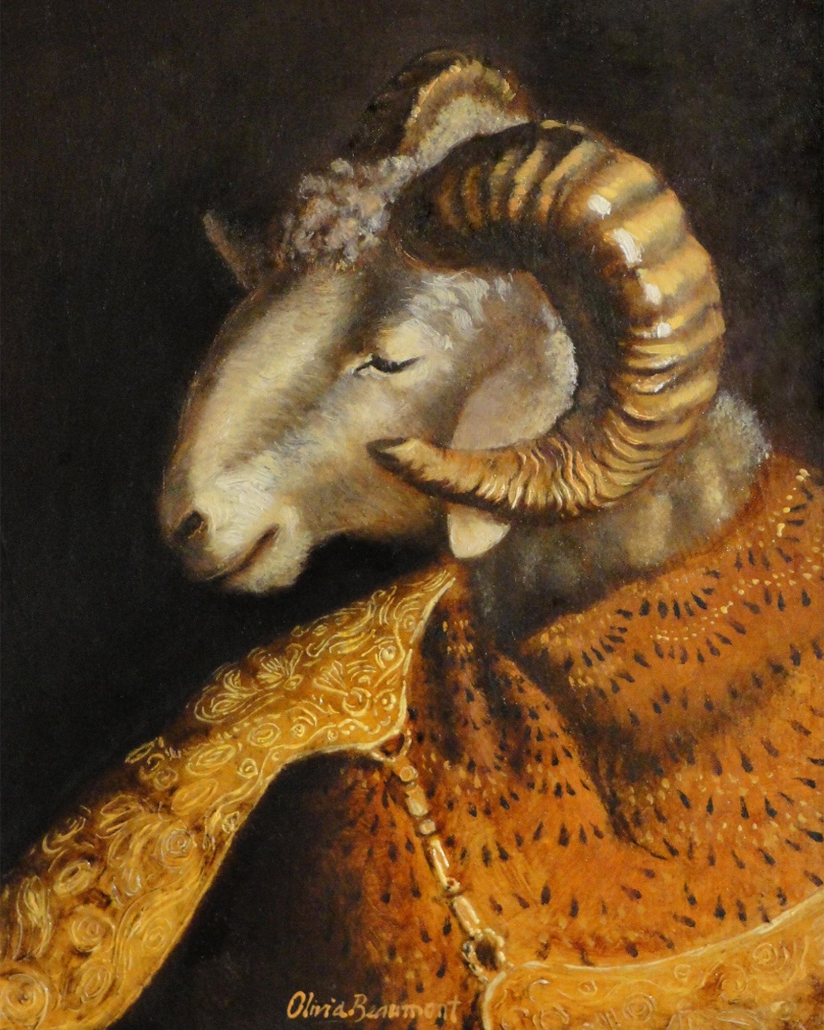 Portrait of a Seeker - ram print