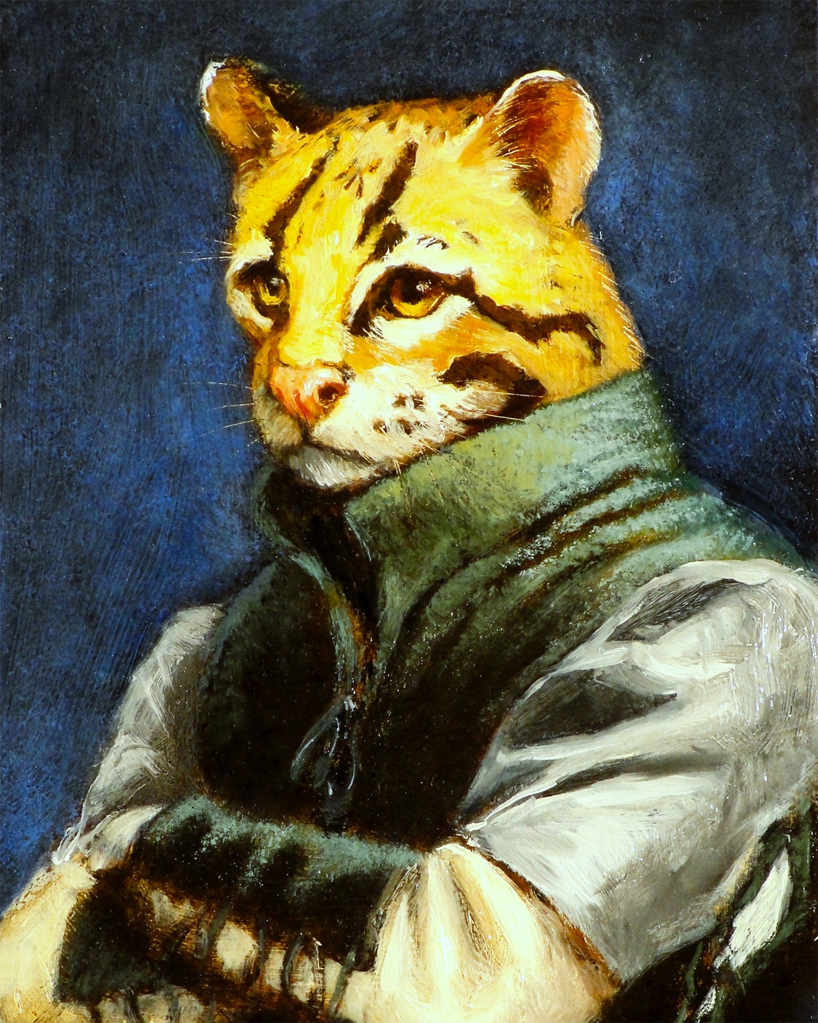 Portrait of an Apprentice - ocelot print