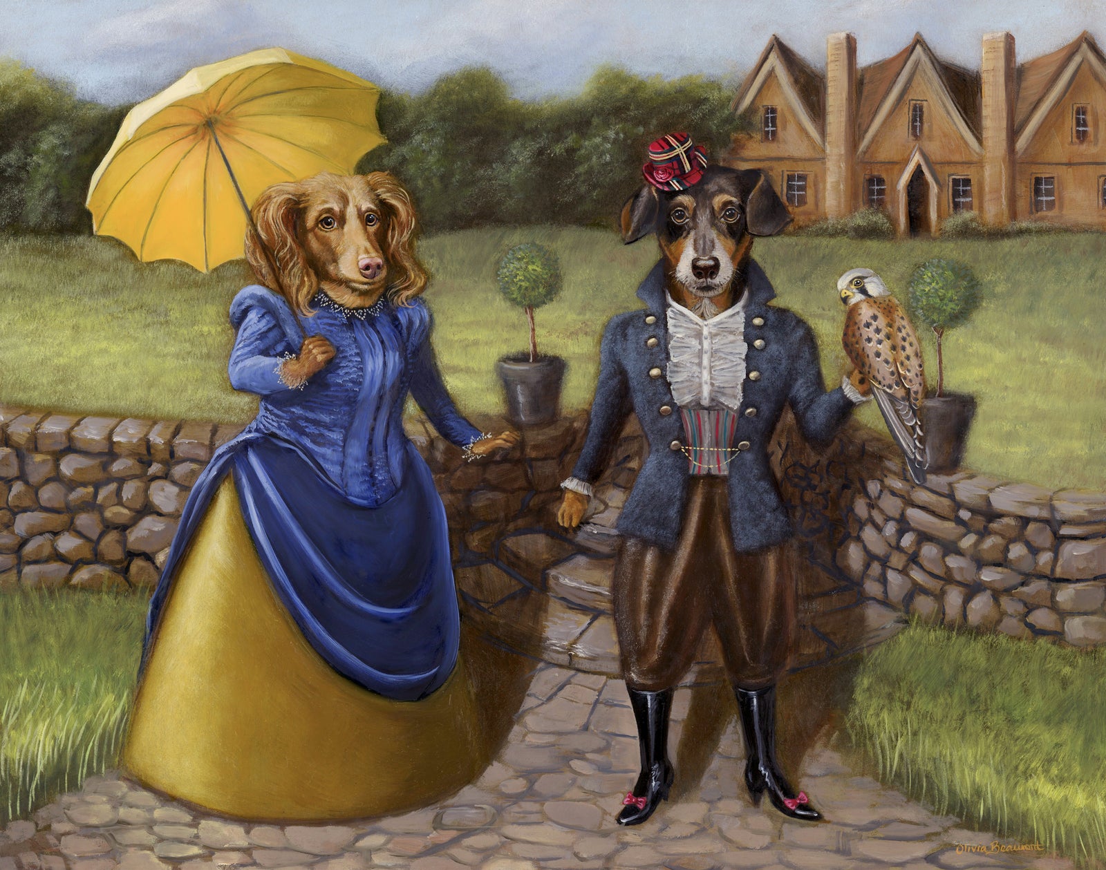 Molly and Frenchy - dog print