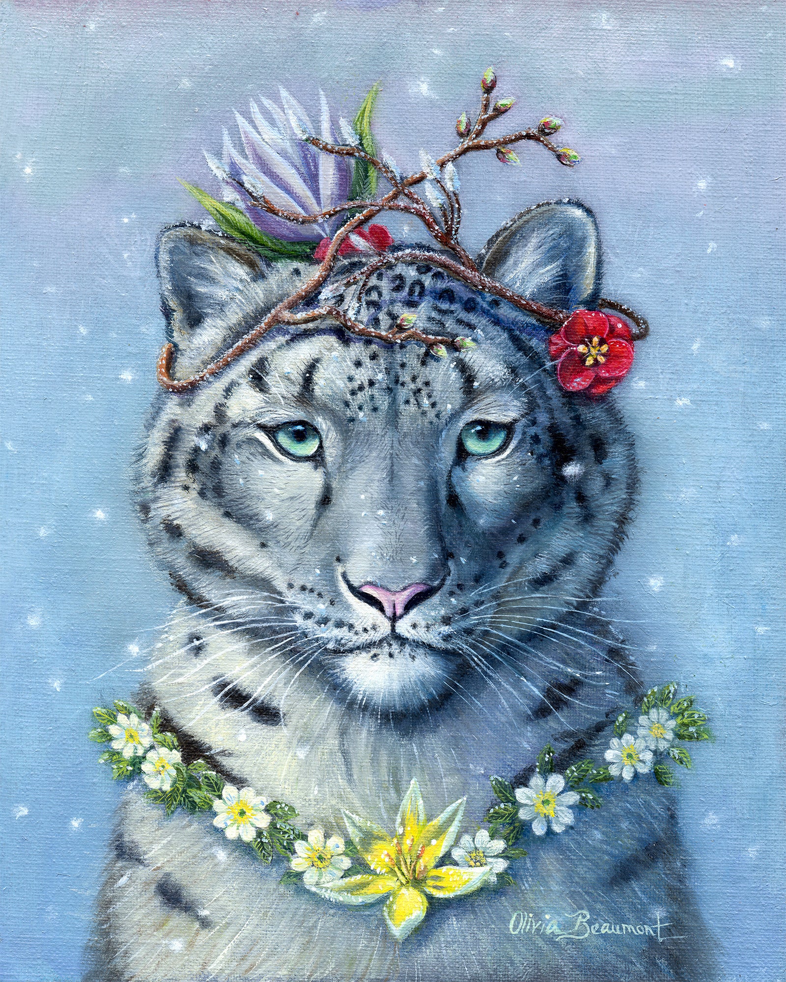 Snow Leopard Painting