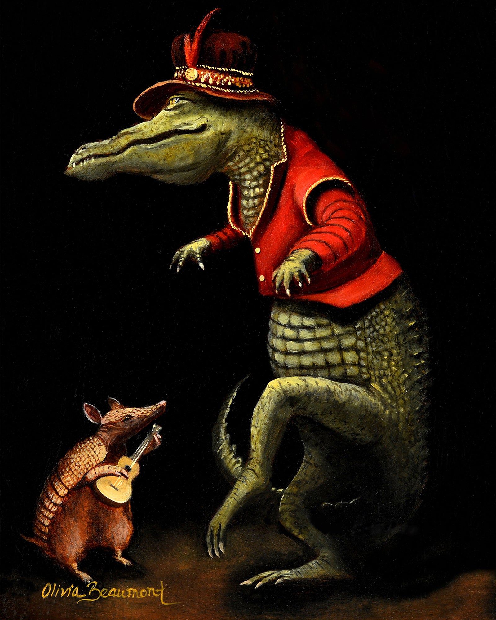 Southern Night - alligator and armadillo print