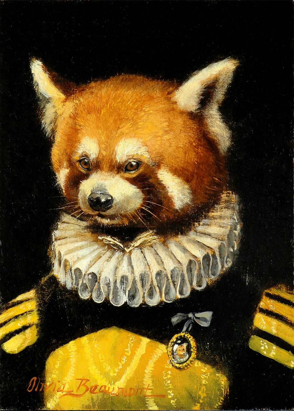 Titia van Uleyenburgh - red panda print